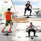Balance Board 9-Level Adjustable Roller & Ball Bases
