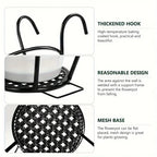Balcony Plant Hangers Tool-Free Hook-On Drainage Set of 3