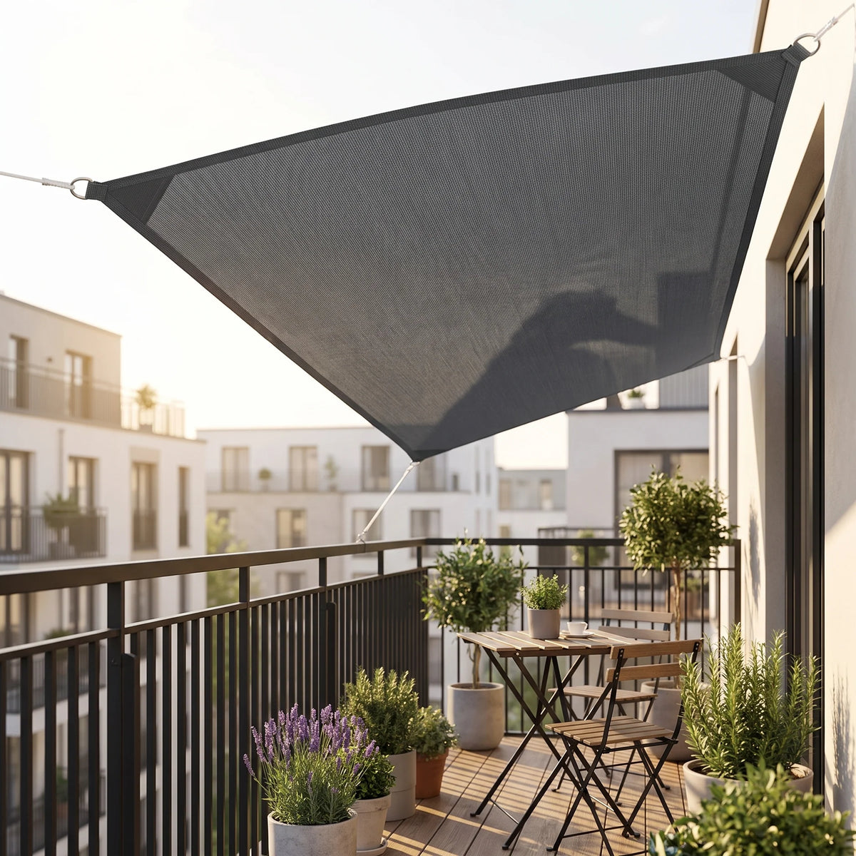 Balcony Shade Sail Waterproof & UV-Resistant Adjustable Fit