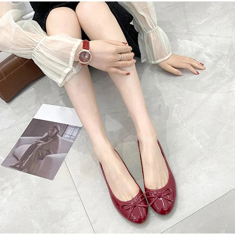 Ballet Flats Arch Support Cushioned Insole Non-Slip Sole