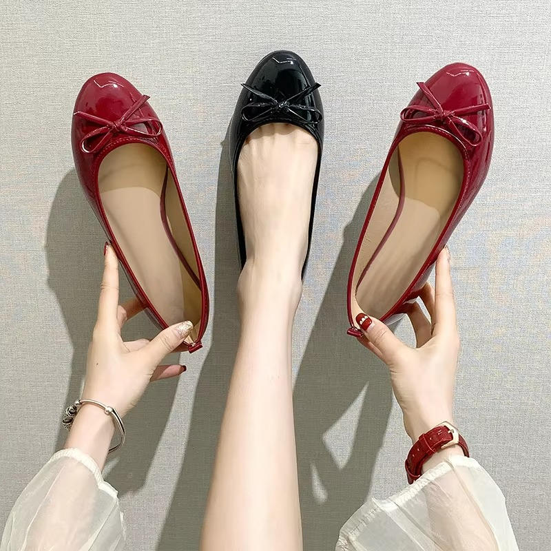 Ballet Flats Arch Support Cushioned Insole Non-Slip Sole
