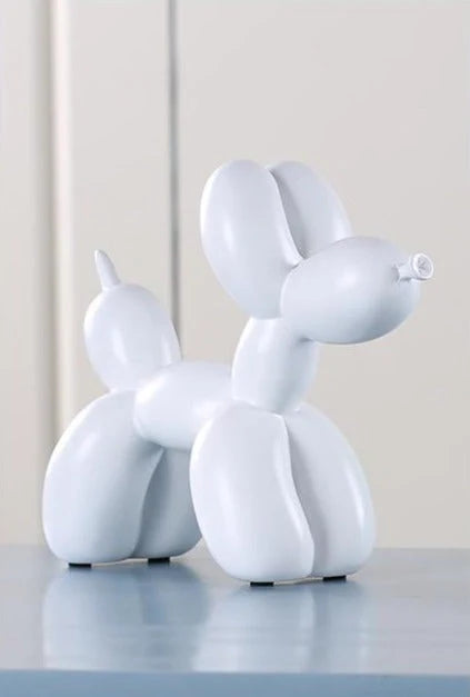 Balloon Dog Sculpture Glossy Resin & Protective Feet