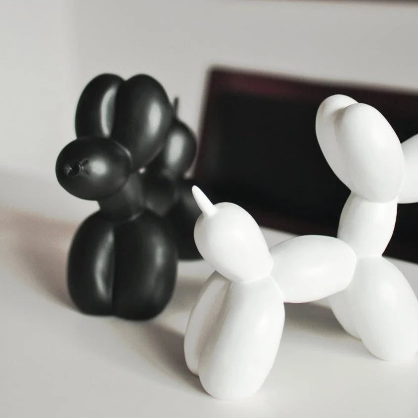 Balloon Dog Sculpture Glossy Resin & Protective Feet
