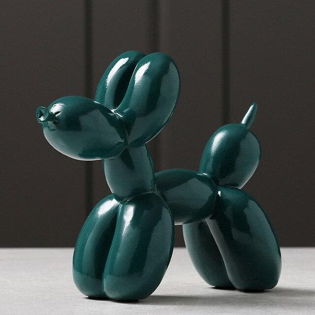 Balloon Dog Sculpture Glossy Resin & Protective Feet