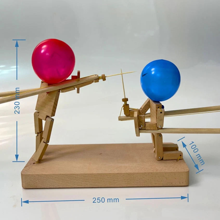 Balloon Pop Game Two-Player Bamboo & Wood