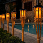Bamboo Torch Solar Flickering Flame Up To 12 Hours