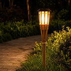Bamboo Torch Solar Flickering Flame Up To 12 Hours