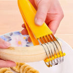 Banana Slicer Curved Blade Stainless Steel Ergonomic Handle