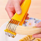 Banana Slicer Curved Blade Stainless Steel Ergonomic Handle