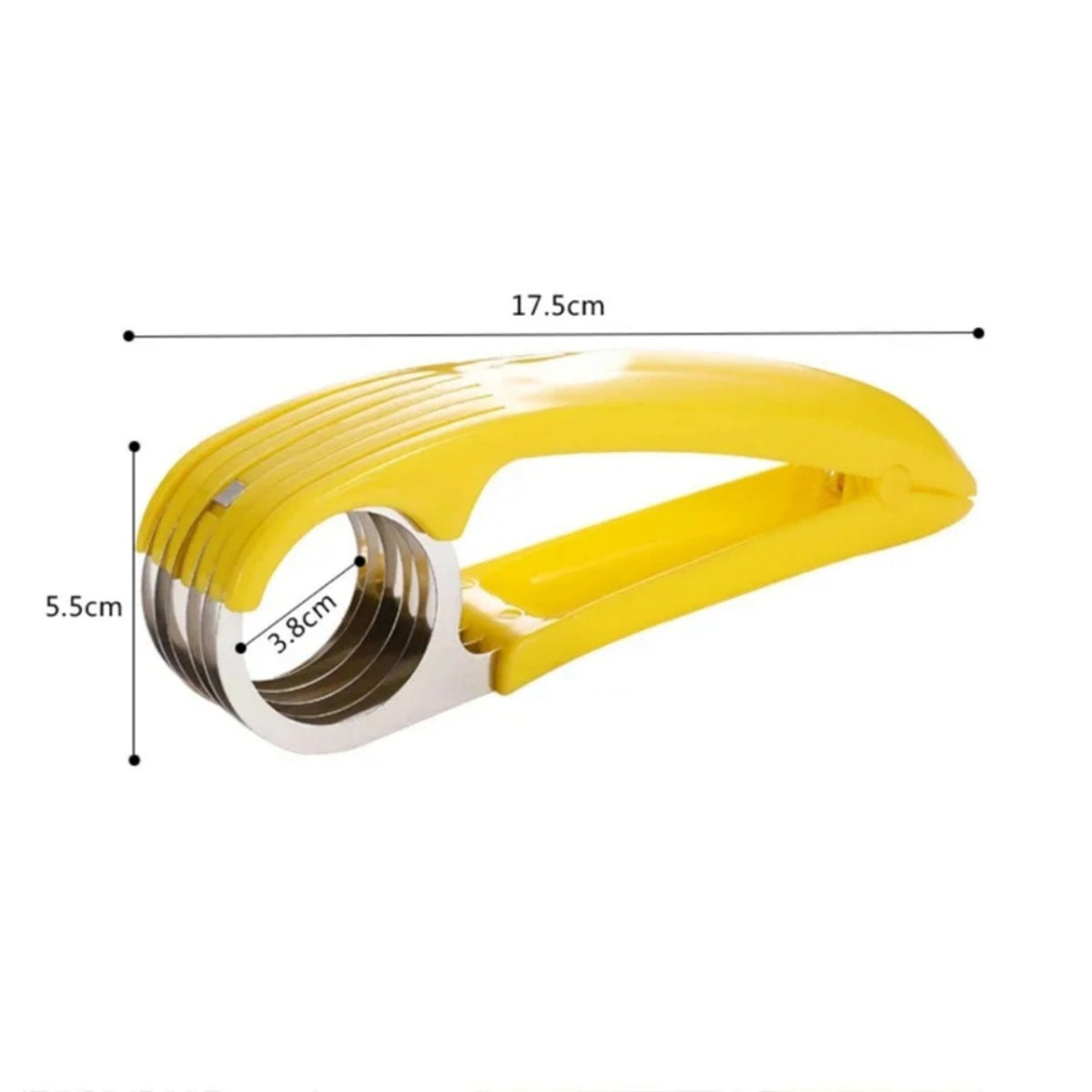Banana Slicer Curved Blade Stainless Steel Ergonomic Handle