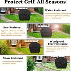 Barbecue Grill Cover Waterproof & UV-Resistant Adjustable Drawstring