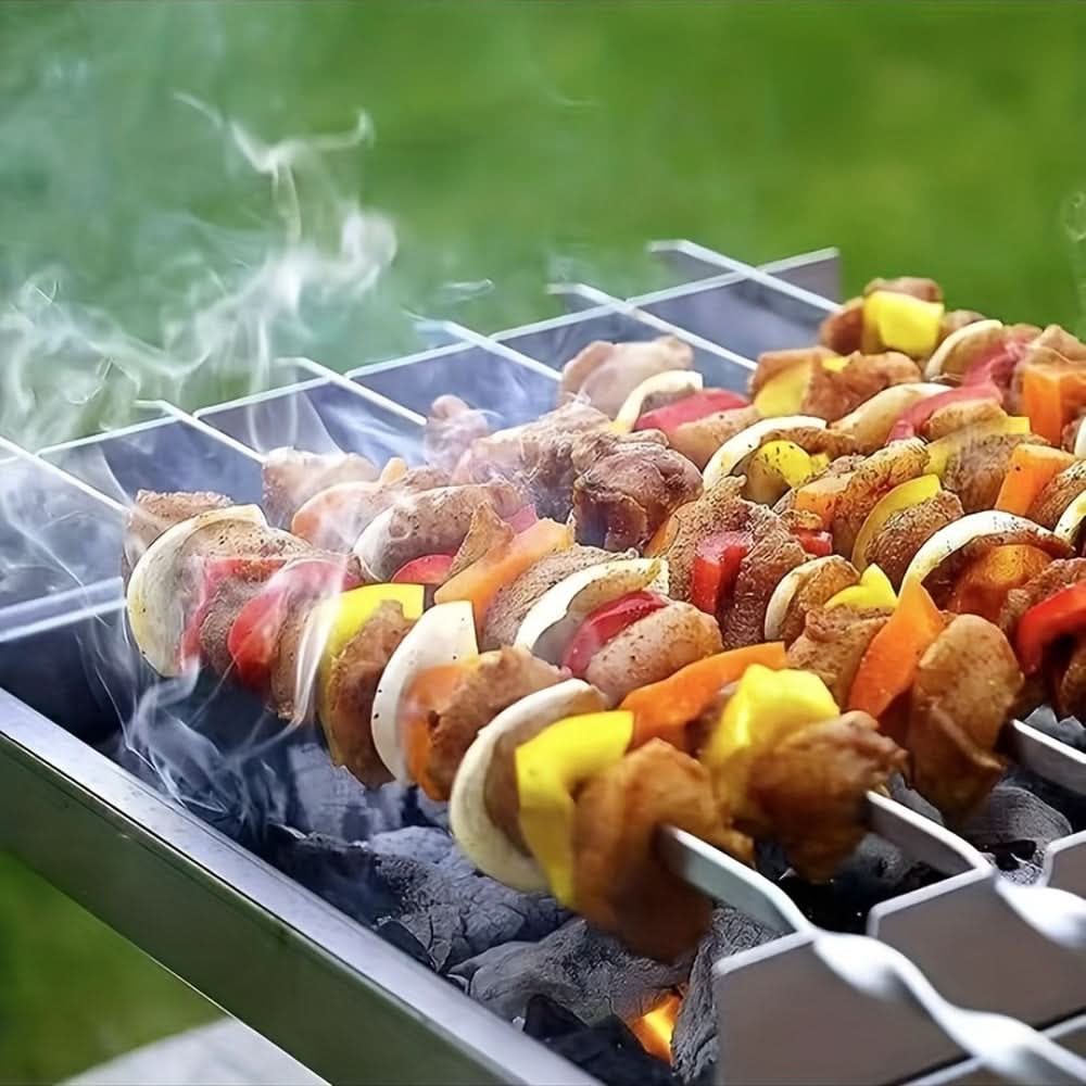 Barbecue Skewer Set Reusable Stainless Steel