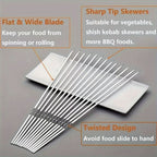 Barbecue Skewer Set Reusable Stainless Steel