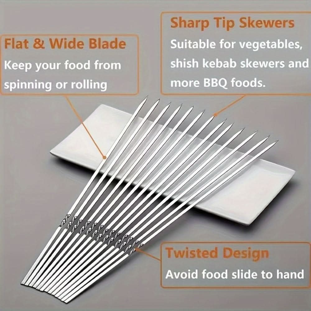 Barbecue Skewer Set Reusable Stainless Steel