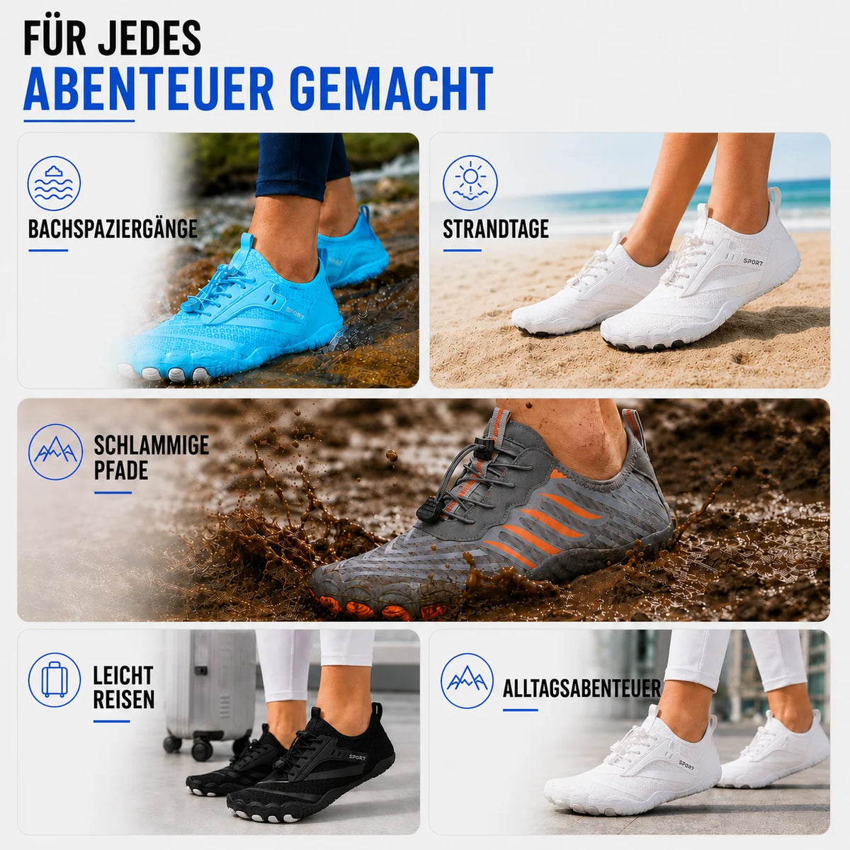 Barefoot Sports Shoes Flexible Sole Non-Slip Breathable Mesh
