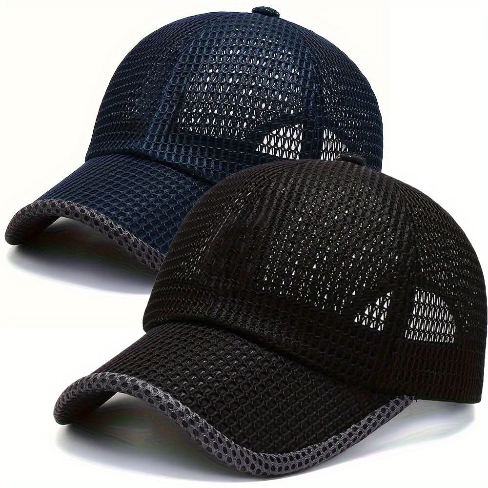 Baseball Cap Breathable Mesh Adjustable Fit Curved Brim