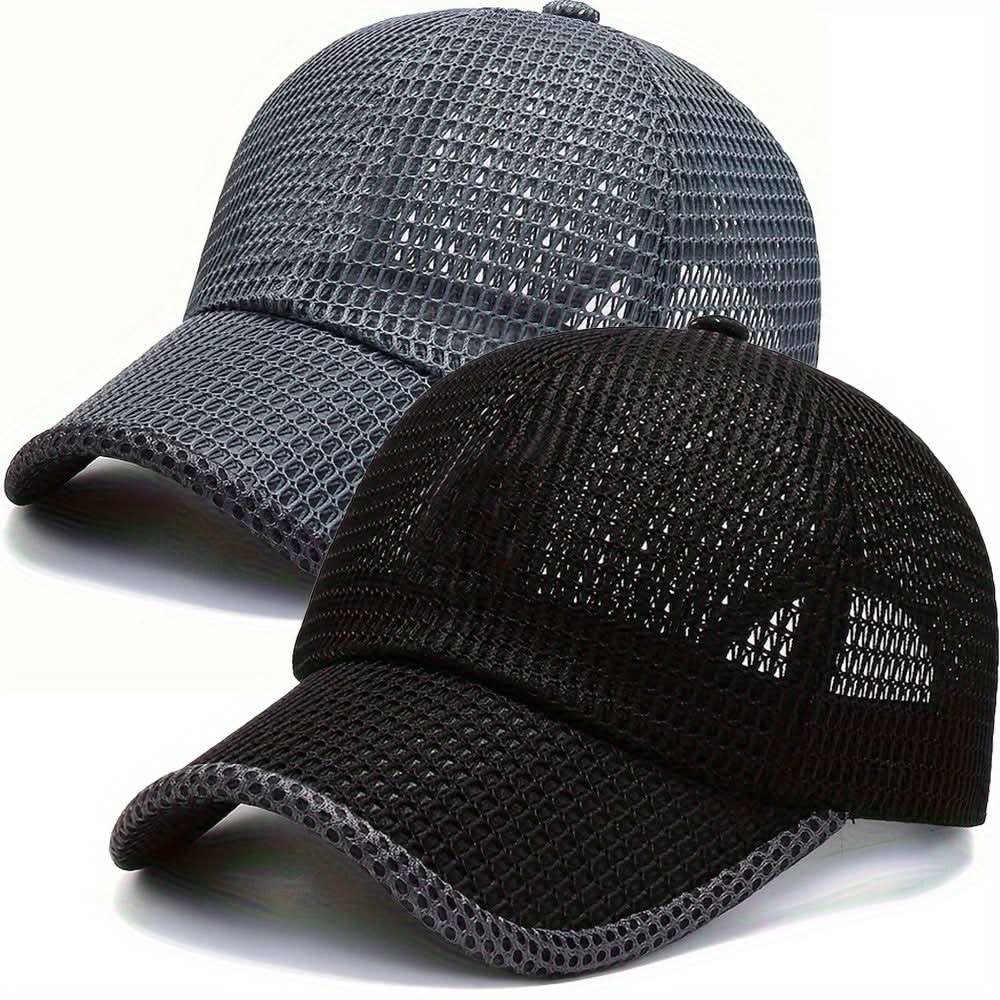 Baseball Cap Breathable Mesh Adjustable Fit Curved Brim