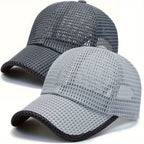 Baseball Cap Breathable Mesh Adjustable Fit Curved Brim