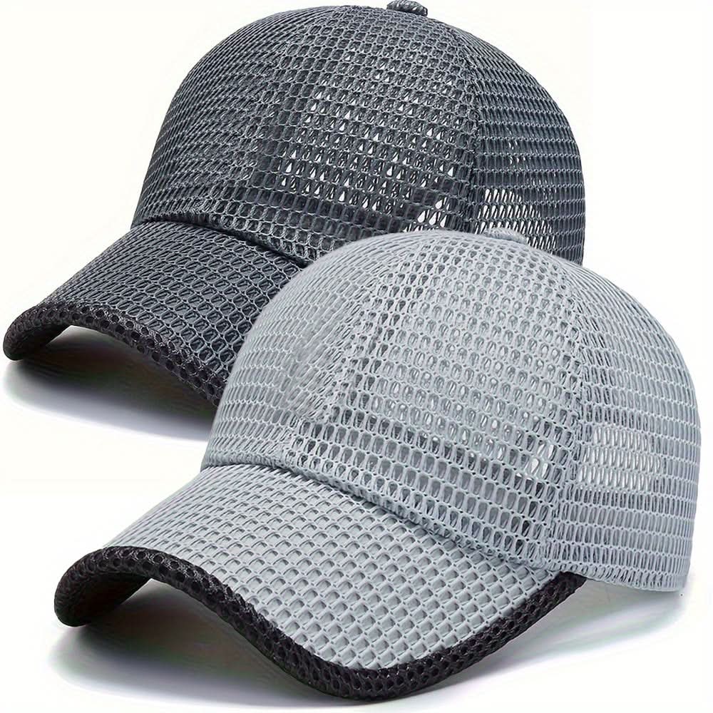 Baseball Cap Breathable Mesh Adjustable Fit Curved Brim