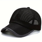 Baseball Cap Breathable Mesh Adjustable Fit Curved Brim