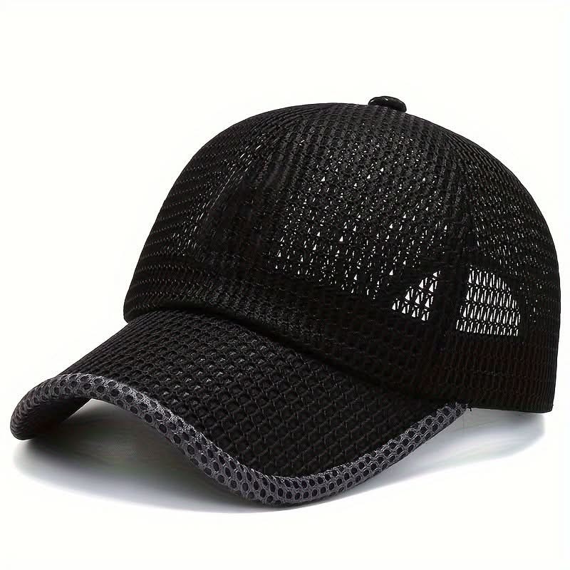 Baseball Cap Breathable Mesh Adjustable Fit Curved Brim