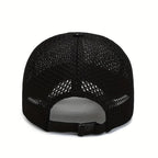 Baseball Cap Breathable Mesh Adjustable Fit Curved Brim