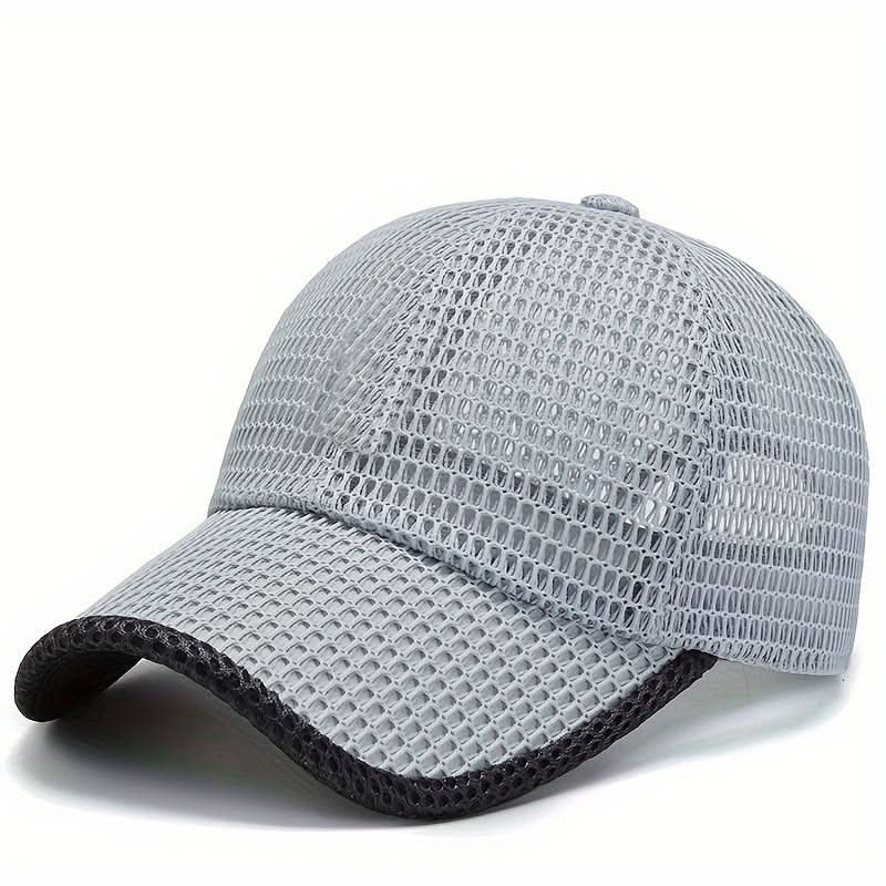 Baseball Cap Breathable Mesh Adjustable Fit Curved Brim