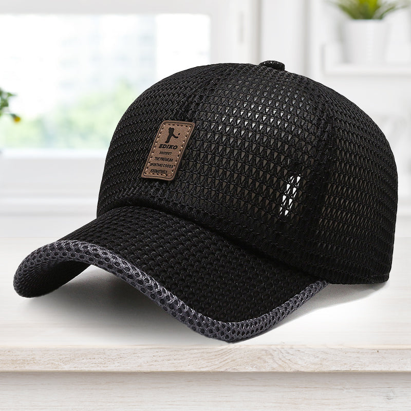 Baseball Cap Breathable Mesh UV Protection Adjustable Quick-Dry Strap