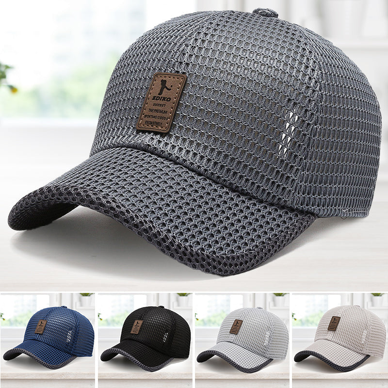 Baseball Cap Breathable Mesh UV Protection Adjustable Quick-Dry Strap