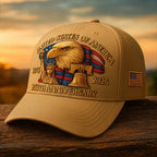 Baseball Cap Embroidered Eagle Adjustable Back Strap