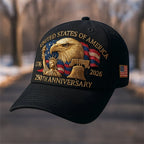 Baseball Cap Embroidered Eagle Adjustable Back Strap