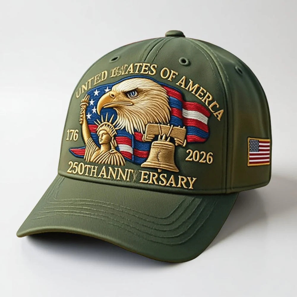 Baseball Cap Embroidered Eagle Adjustable Back Strap