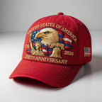 Baseball Cap Embroidered Eagle Adjustable Back Strap