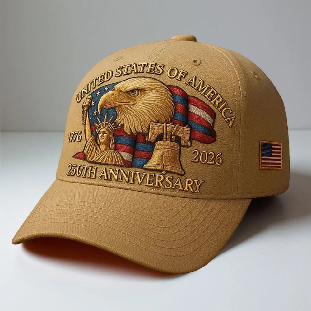 Baseball Cap Embroidered Eagle Adjustable Back Strap