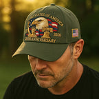 Baseball Cap Embroidered Eagle Adjustable Back Strap