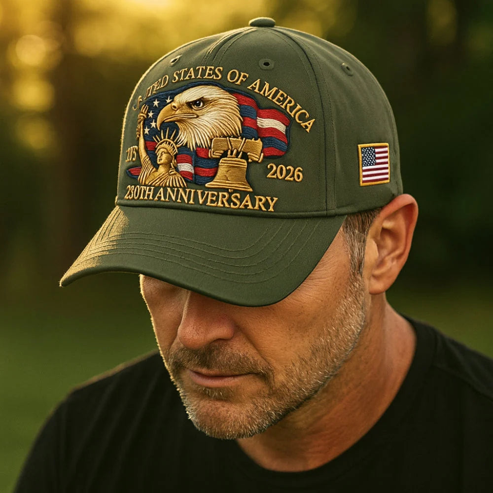 Baseball Cap Embroidered Eagle Adjustable Back Strap