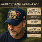 Baseball Cap Embroidered Eagle Adjustable Back Strap