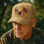 Baseball Cap Embroidered Eagle Adjustable Back Strap