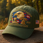 Baseball Cap Embroidered Eagle Adjustable Back Strap
