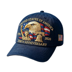 Baseball Cap Embroidered Eagle & Flag Six-Panel