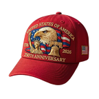 Baseball Cap Embroidered Eagle & Flag Six-Panel