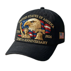 Baseball Cap Embroidered Eagle & Flag Six-Panel