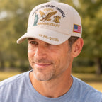 Baseball Cap Embroidered Patriotic Structured Crown Adjustable Buckle Strap