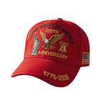 Baseball Cap Embroidered Patriotic Structured Crown Adjustable Buckle Strap