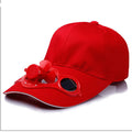 Baseball Cap Solar-Powered Fan Adjustable Cotton Blend