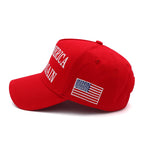 Baseball Cap USA Flag Embroidery Adjustable Cotton Blend