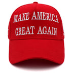 Baseball Cap USA Flag Embroidery Adjustable Cotton Blend
