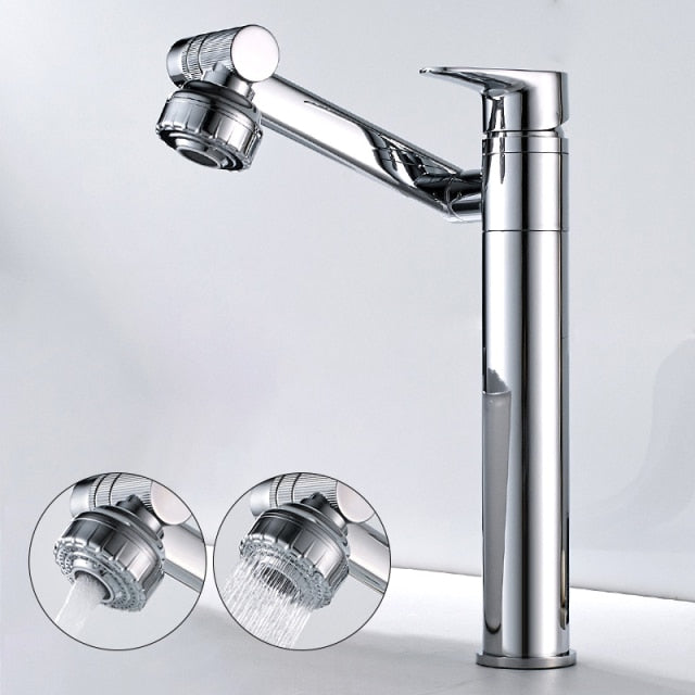 Basin Faucet Brass 360° Rotation & Dual Spray