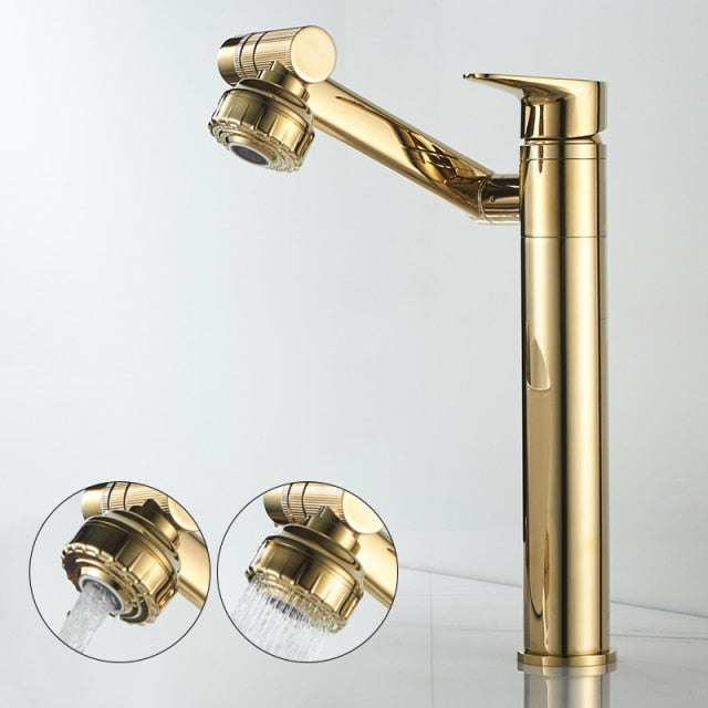 Basin Faucet Brass 360° Rotation & Dual Spray