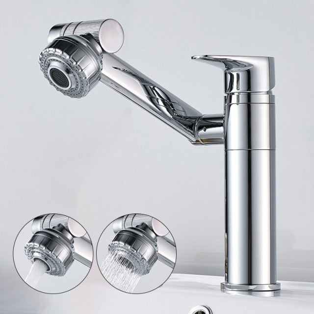 Basin Faucet Brass 360° Rotation & Dual Spray